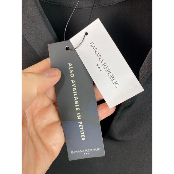 NWT Banana Republic Women's S Black Sleeveless Silky Crepe Dress - Picture 6 of 8